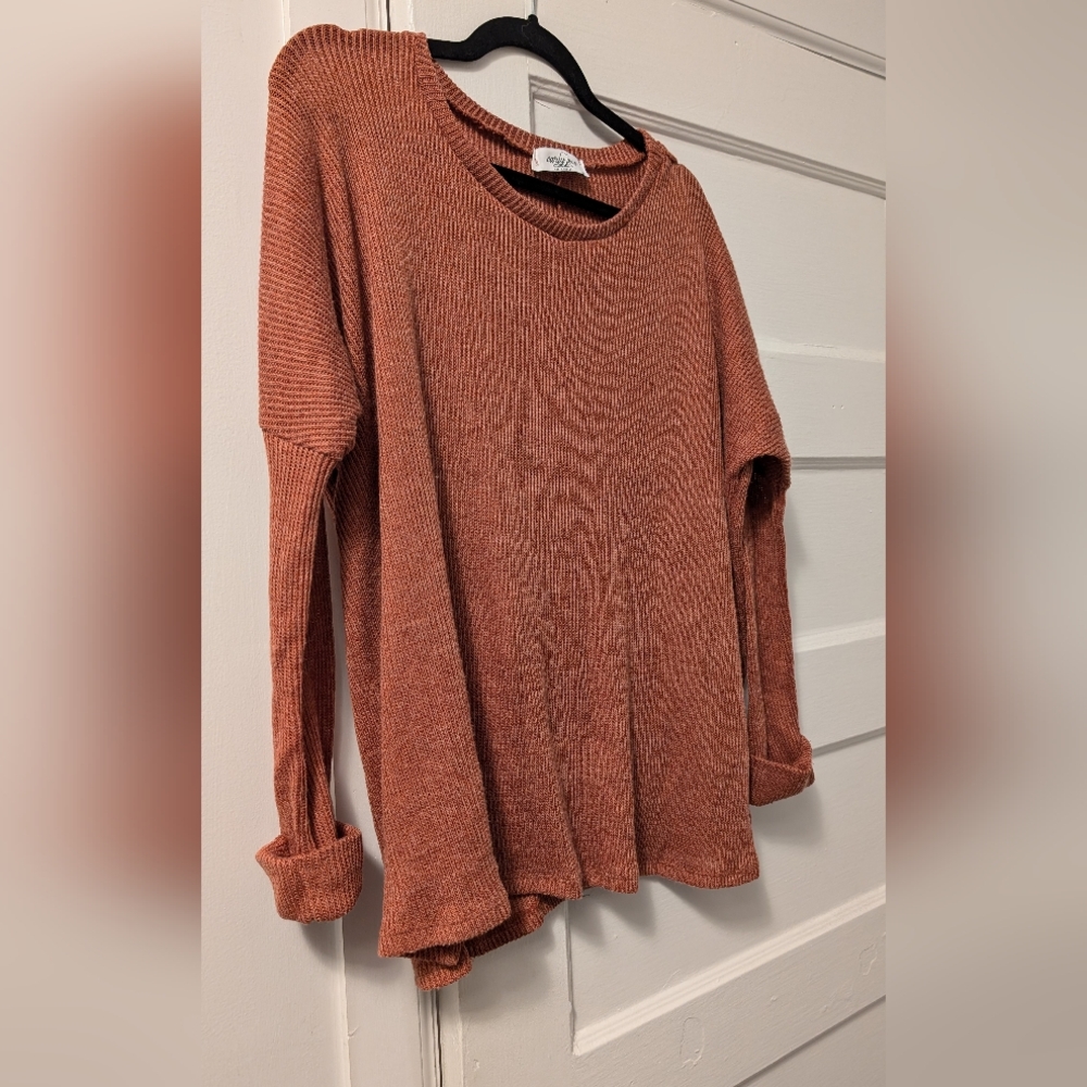 Carly Jean Los Angeles Rust Sweater size m